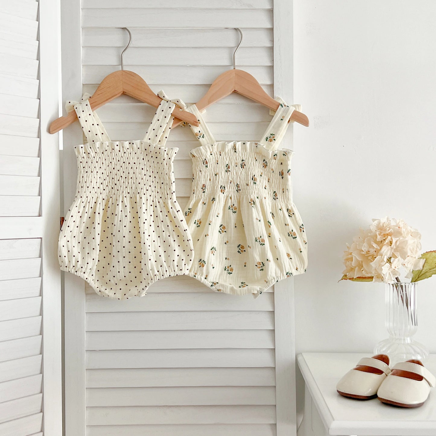 Summer Outfit Kids Baby Clothes Cotton Sleeveless Rompers Newborn Girls Clothes Toddlers Flower Bow Kids One-pieces Bodysuits