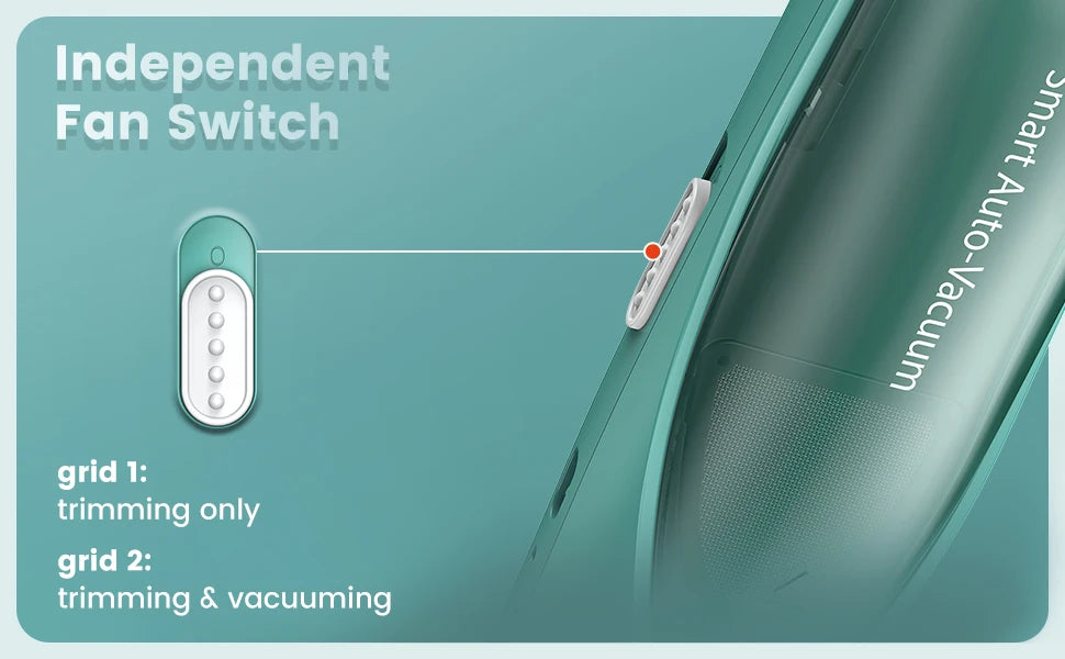Vacuum Hair Clippers for Kids & Men Rechargeable Cordless Hair Cutting Machine with Safe Ceramic Blade Waterproof Hair Trimmers