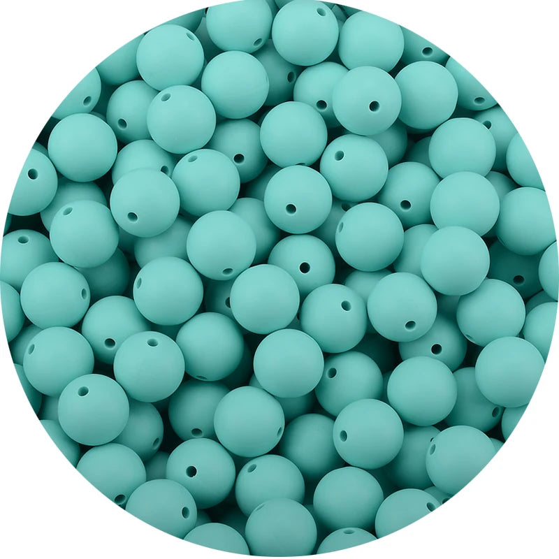 LOFCA 12mm 50pcs/lot Beads Food Grade Silicone Teether Round Beads Baby Chewable Teething Beads Silicone Teether For Diy