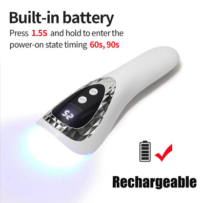 LINMANDA Handheld UV LED Nail Lamp USB Rechargeable Mini Manicure Lamp Nail Dryer With 5 Lamp Beads Quick Drying Gel Nail Polish