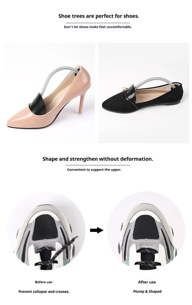 New Spring-loaded Shoe Lasts Sneakers Anti-deformation Internal Support Shoe Stretchers Leather Shoes Anti-wrinkle Shoe Trees