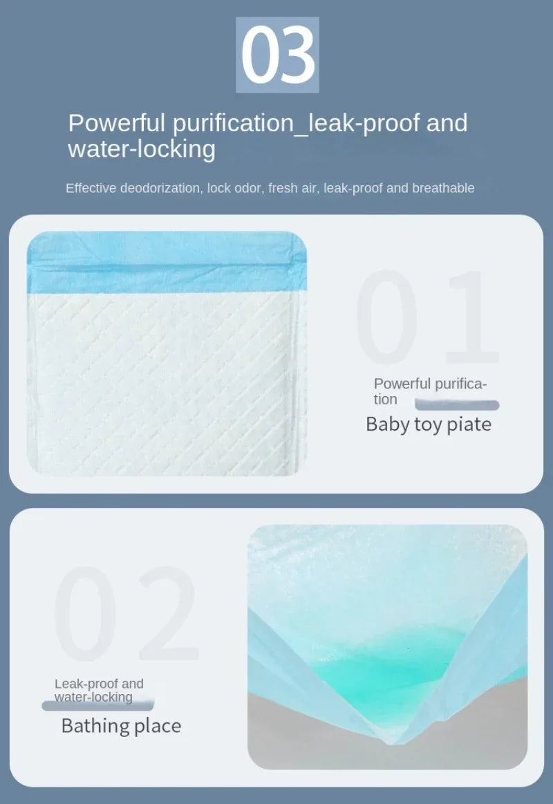 100/50/40/20PCS Pet Diaper Pads Absorbent Odor-Control Quick Dry Puppy Dog Training Pee Mats Pet Supplies Dog Toilet Disposable