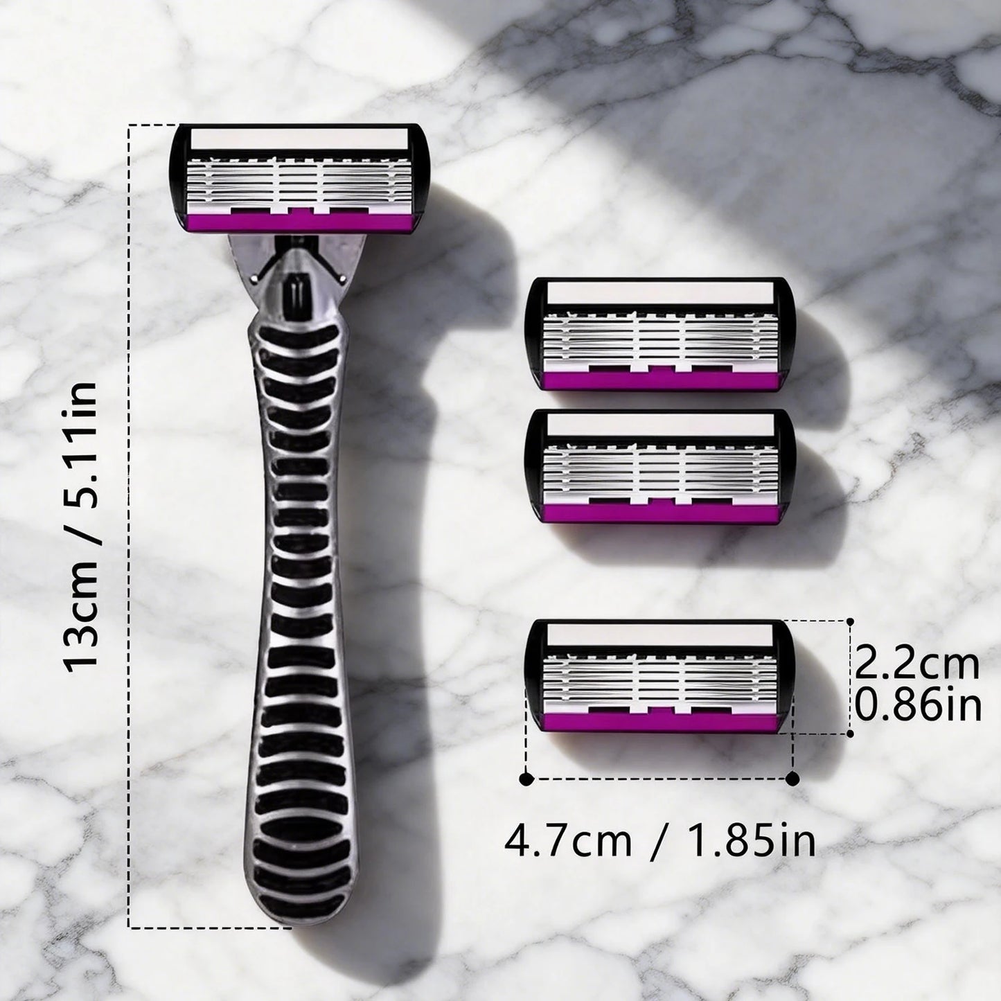 High Quality Man Safety Razor Blade 6 Layer German Stainless Steel Shaving Cartridges Compatible Mach Shaver