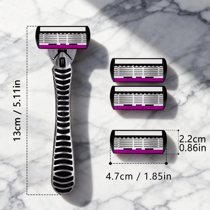 High Quality Man Safety Razor Blade 6 Layer German Stainless Steel Shaving Cartridges Compatible Mach Shaver