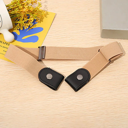 2024 Hot Men's and Women's Invisible Belt Without Buckle Seamless Lazy Belt Wild Elastic Elastic Jeans Belt Decoration Ins Wind