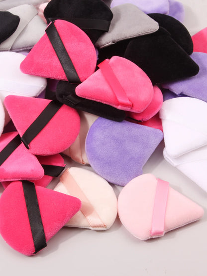 2Pcs/100Pcs  Triangle Powder Puff For Loose Powder Liquid Cosmetic Soft Plush Powder Puff Makeup Foundation Puff Makeup Tool