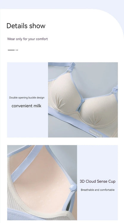 Women's Seamless  Breathable Nursing  Bra For All Seasons  Push-up  Pure Cotton  No Underwire  Maternity Sleepwear