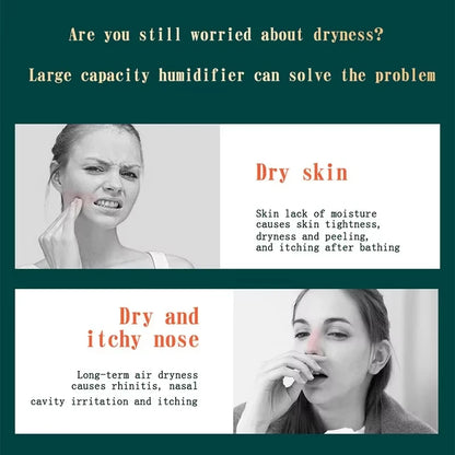 2000ML USB Air Humidifier Double Spray Port Essential Oil Aromatherapy Diffuser Cool Mist Maker Fogger for Home Office
