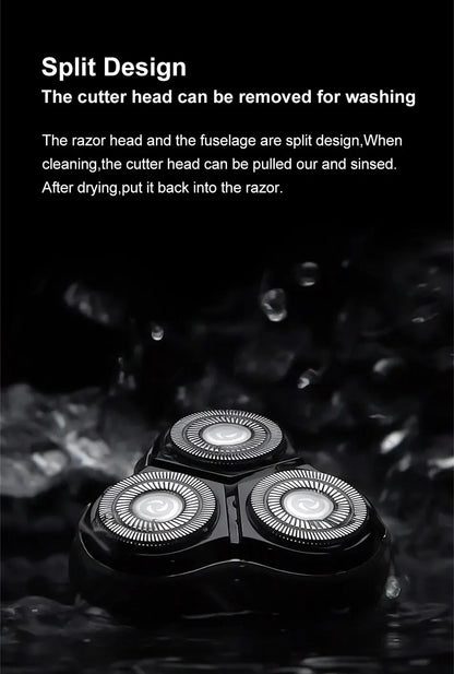 Blackstone Electrical Rotary Shaver for Men 3D Floating Blade Washable USB Rechargeable Shaving Beard Machine