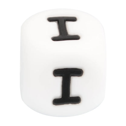 Lofca 100Pcs 12MM Silicone Letter Beads Silicone Beads Loose Beads Food Grade DIY Bracelet Necklace Pacifier Chain Accessories