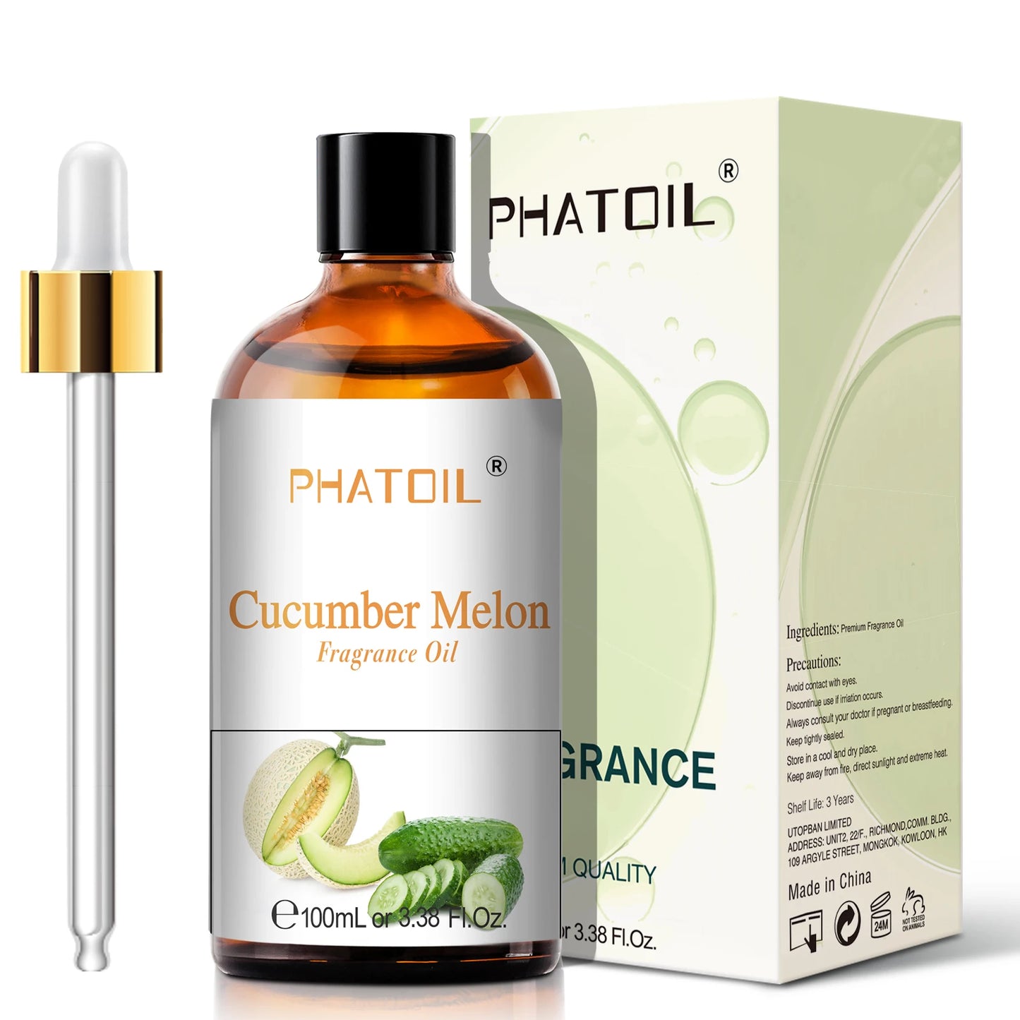 PHATOIL 100ml Fruity Fragrance Oil for Diffuser Candles Making -Coconut & Vanilla Strawberry Lemon Peach Aroma Essential Oils