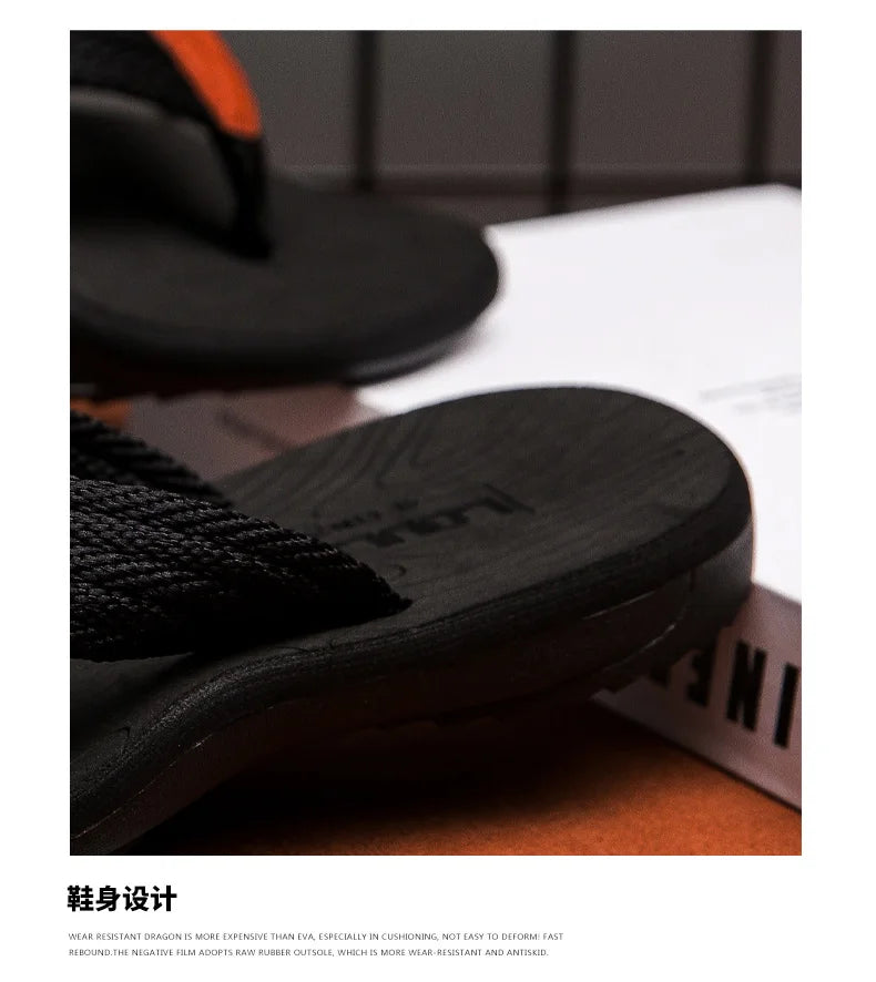 MEN Flip flop Comfortable Breathable Slip-On Sandals for Men Casual Summer Footwear