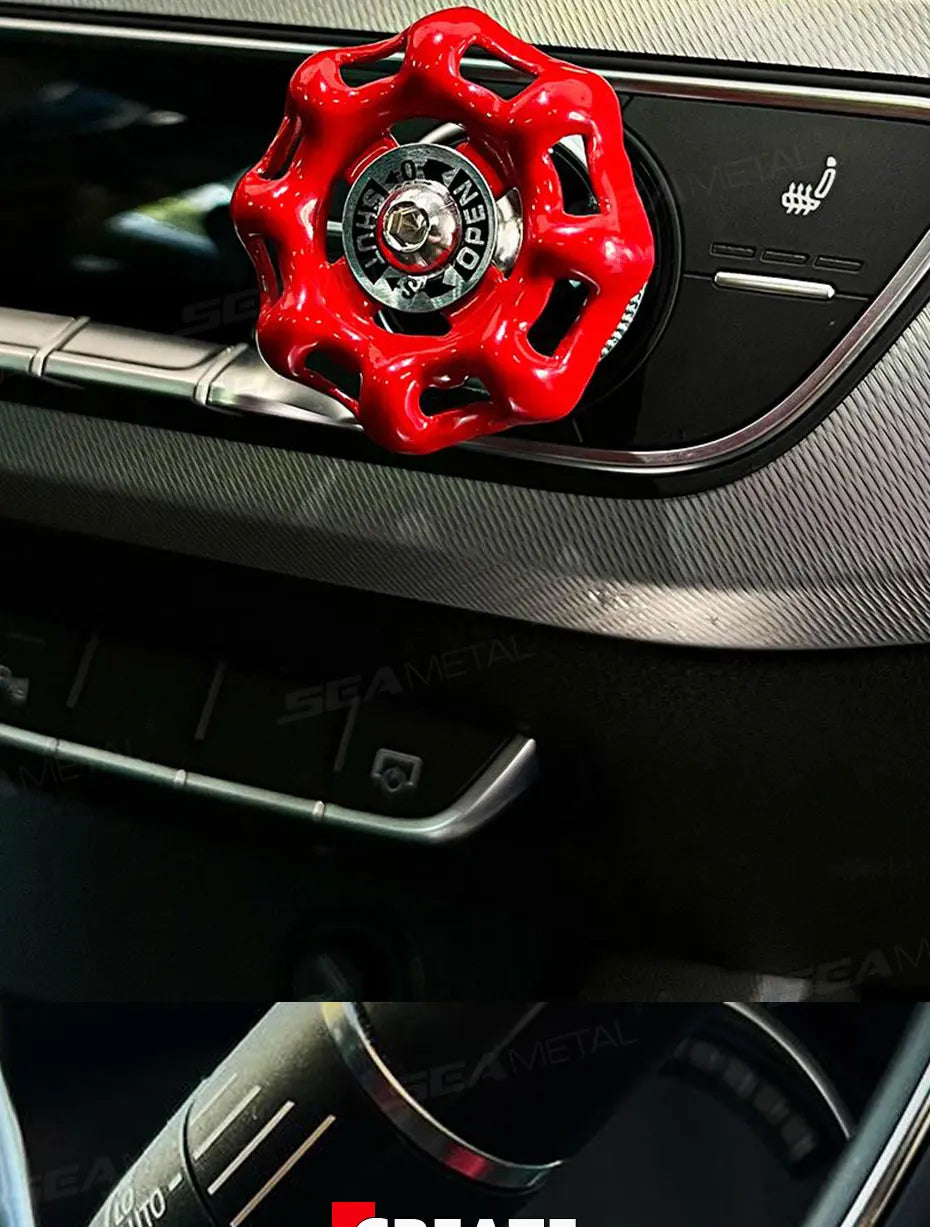 BLALION Fun Car Center Control 3D Valve Decoration Auto Interior Shift Knob Cover Air Conditioner Button Valve Switch Sticker