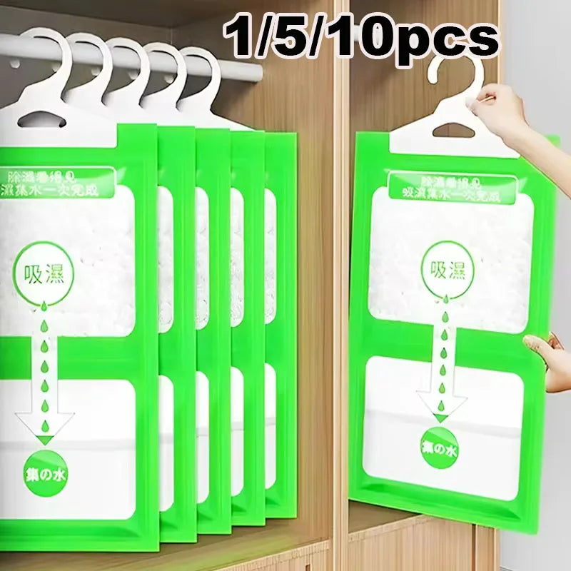 1/5/10PCS Moisture Absorber Hanging Bag Moldproof Wardrobe Antihumidity Bag Dry Bag Dehumidification for Closet Indoor Desiccant