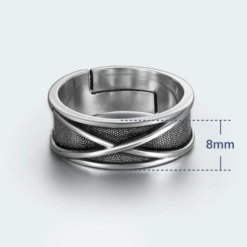Retro Time Space Goku Black Ring Punk Gothic Open Ring For Men Handmade Unisex Designer Jewelry Accessories Anime Lovers Gift