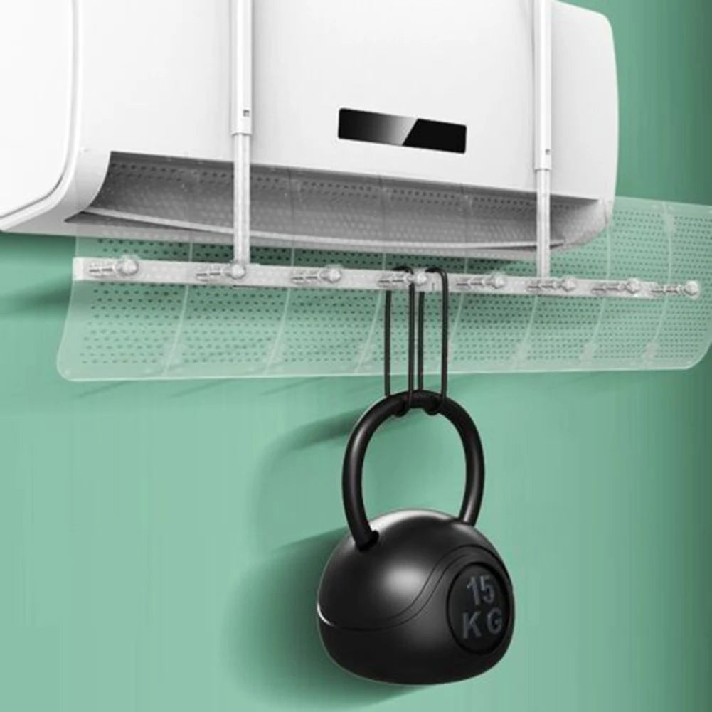 Wall Mounted Air-Conditioning Baffle Adjustables Anti Direct Blowing Windshield Baffles with 8 Leaves Air-Diverter Cover