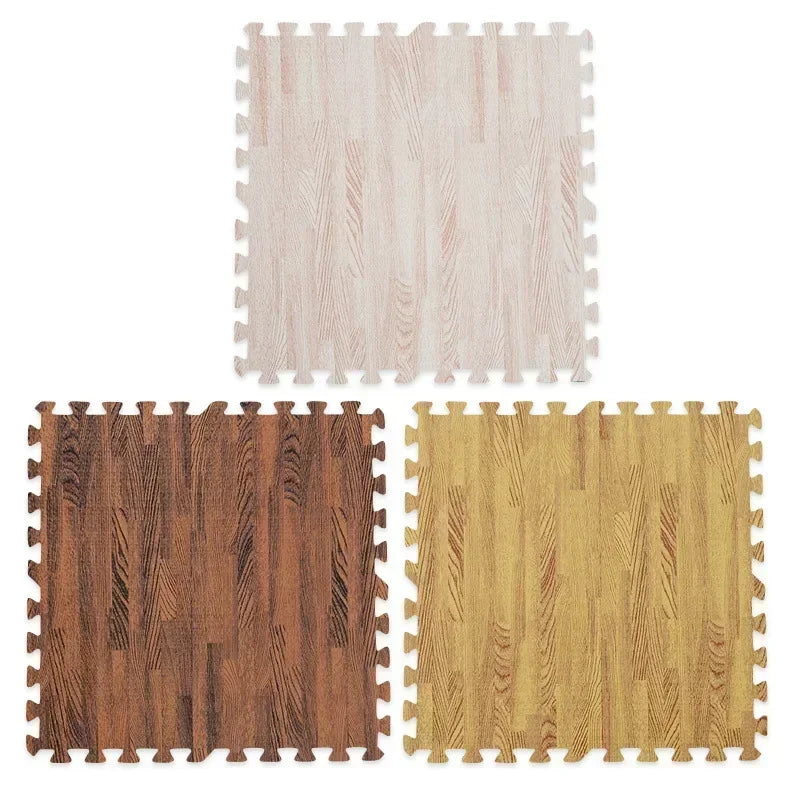 8/16Pcs Wood Baby Play Mat Floor Rug Thickened Foam Floor Children's Non-slip Crawling Pad Suitable for Living Room and Bedroom