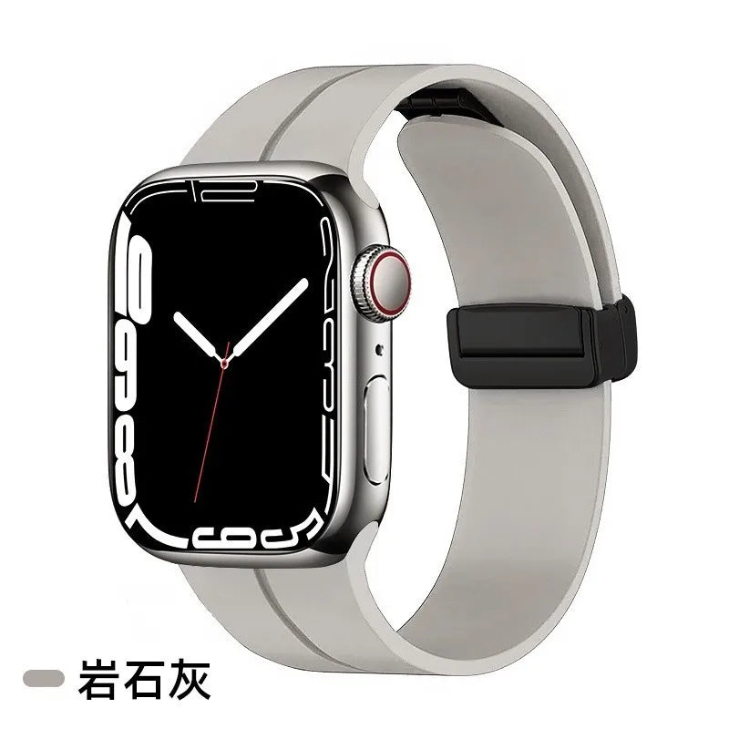 Magnetic Strap For Apple watch ultra band 49mm 45 mm Silicone Bracelet iWatch Series 7 8 se 6 5 3 44mm 45mm 40mm 41mm 42mm 38mm