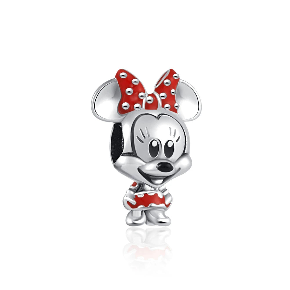 Hot Sell MINISO Disney 925 Sterling Silver Animals Mobilization Charms Beads Hot Original Bracelet DIY Jewelry Women Pendant