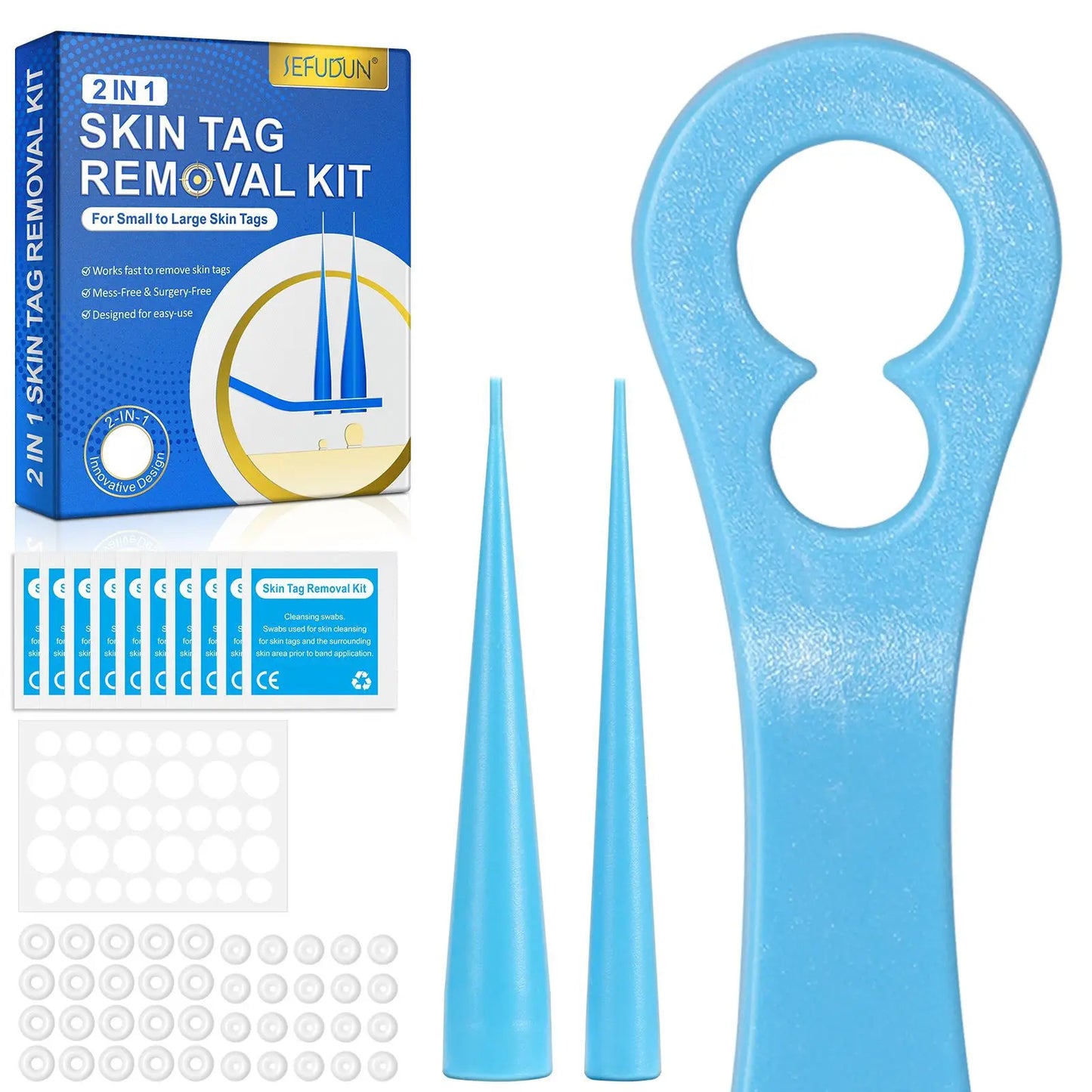 2 In 1 Auto Skin Tag Removal Kit Painless Mole Wart Remover Equipment Micro 1-9mm Treatment Tool Easy To Clean Skin Care Tool