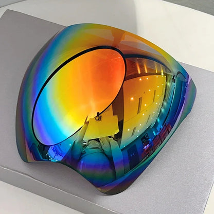 KAMMPT Huge Sports Goggle Men Futuristic Mirror Outdoor Cycling Protective Sunglasses Women Trendy Wrapped Round Anti-UV Shades