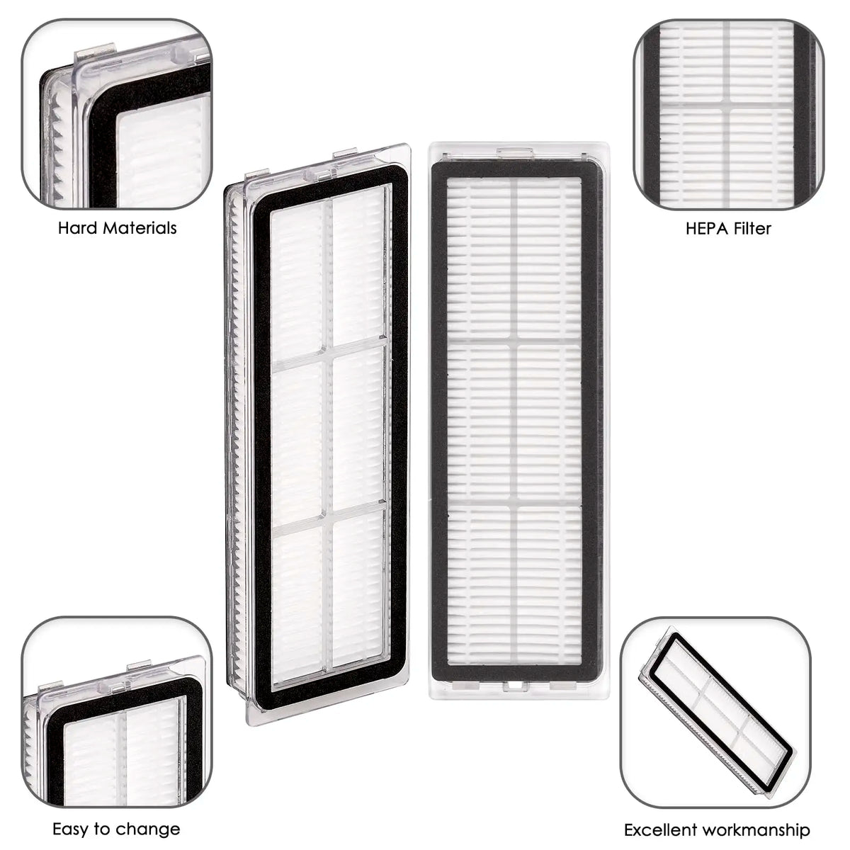 HEPA Filter For Xiaomi Robot Vacuum X20+, X20 Plus, S20+, S10 Plus, For Dreame L10s Ultra, L10s Pro, L10 Ultra Replacement Part