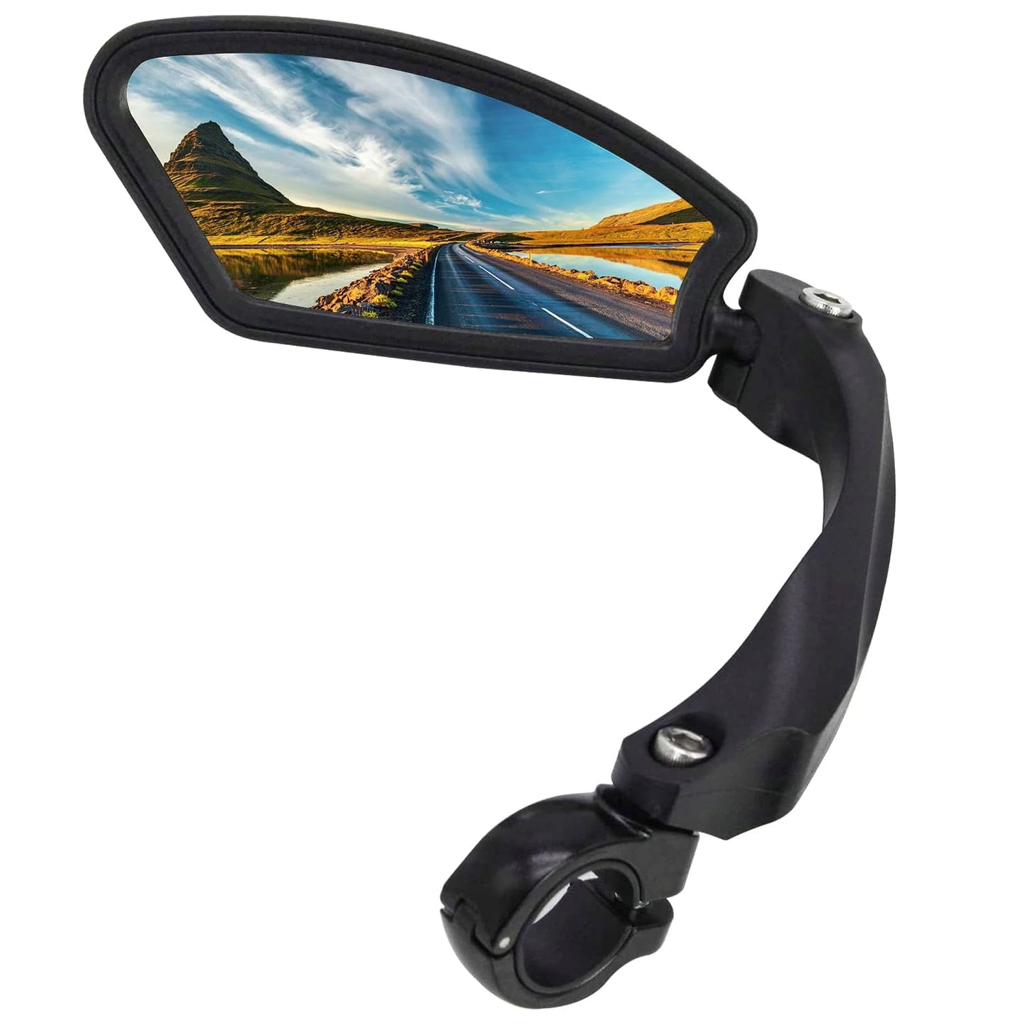 Adjustable Handlebar Bike Mirror, Shatterproof HD Glass Lens, Universal Fit Rearview Bicycle Mirrors, 360° Rotatable, Compatible