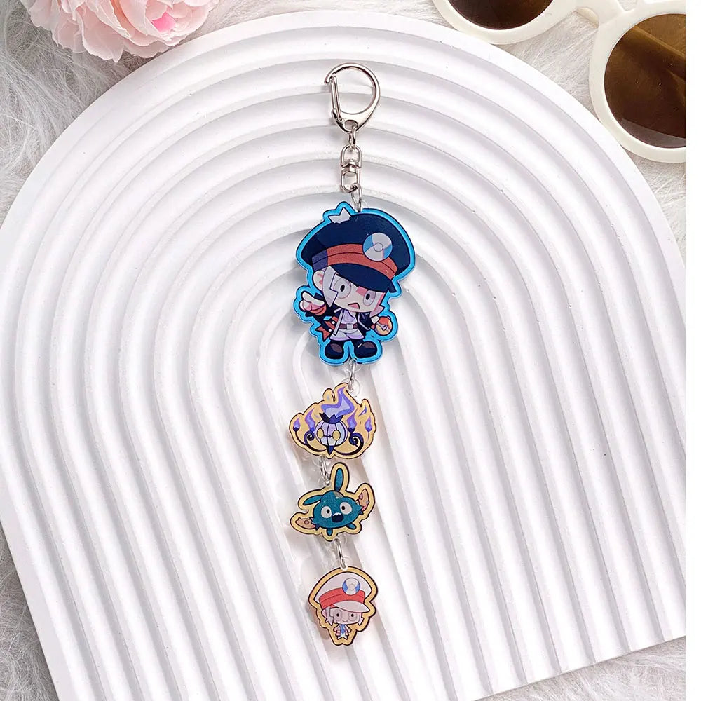 Pokémon Characters Pikachu Bulbasaur Jigglypuff Acrylic Keychain Bag Charms Accessories Backpack Pendant Key Holder Friend Gifts