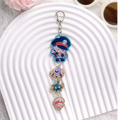 Pokémon Characters Pikachu Bulbasaur Jigglypuff Acrylic Keychain Bag Charms Accessories Backpack Pendant Key Holder Friend Gifts
