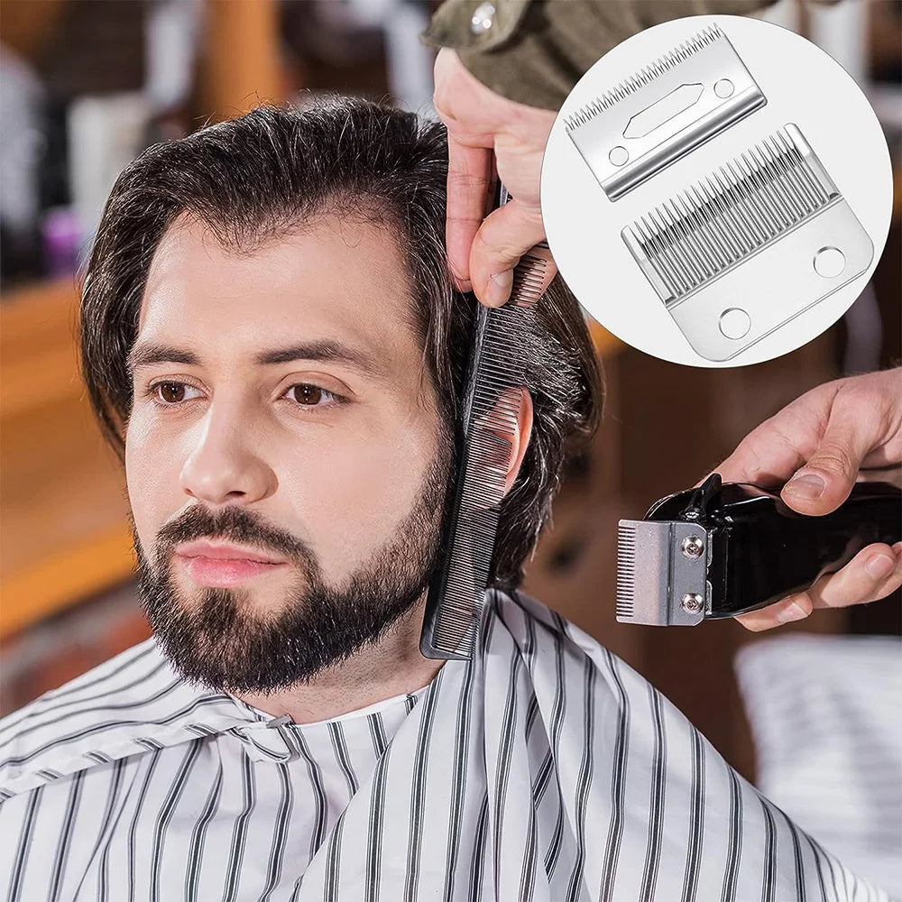 Professional Replacement Clipper Blades 2 Holes Adjustable Hair Clippers Blades Compatible with WAHL Cordless Hairdressing Tools