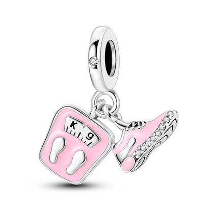 925 Sterling Silver Tailor Sewing Machine Telephone Alarm Clock Charms Pendants Fit 925 Original Bracelets DIY Jewelry