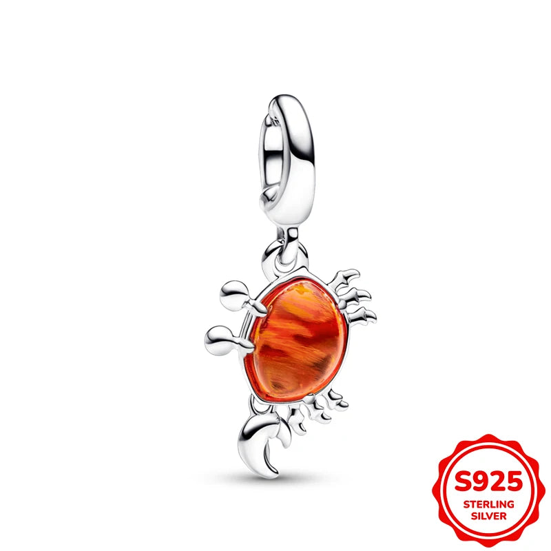 Charms plata de ley Disney Stitch Mickey and Minnie Pendant Beads Fits 3mm Bracelet Necklace For Women Luxury DIY Fine Jewelry