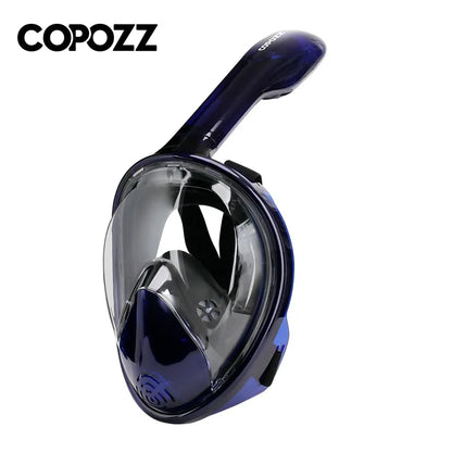 COPOZZ Professional Snorkeling Diving Mask Underwater Scuba Full Face Snorkel Mask Anti Fog Goggles for Adult Swimming Equipment