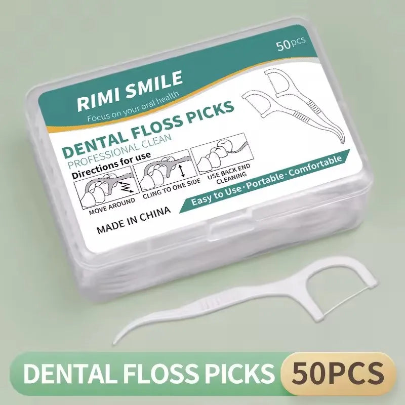 1/3/6/20 Box Portable Disposable Dental Floss Plastic Toothpick High-tension Dental Floss Stick Dental Floss Box ﻿Oral Care