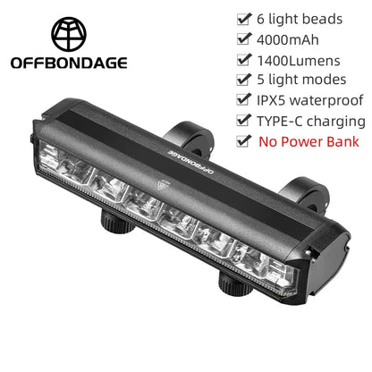 OFFBONDAGE Bicycle Light Front  Bike Light Waterproof Flashlight USB Charging MTB Road Cycling Lamp Accessories