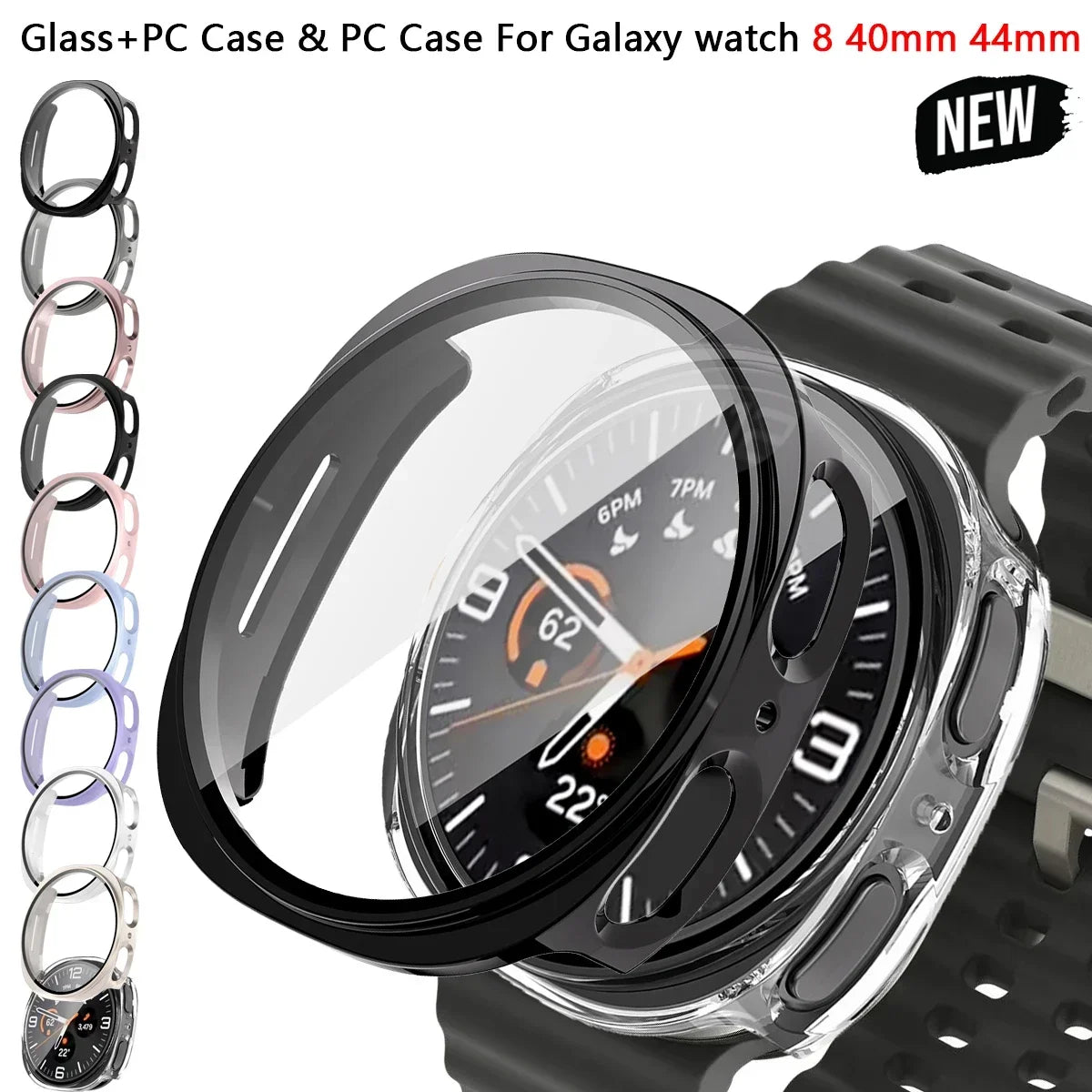 Glass+case For Samsung Galaxy watch 8 40mm 44mm scratch-resistant full-coverage screen protector For Samsung Galaxy watch8 Cover