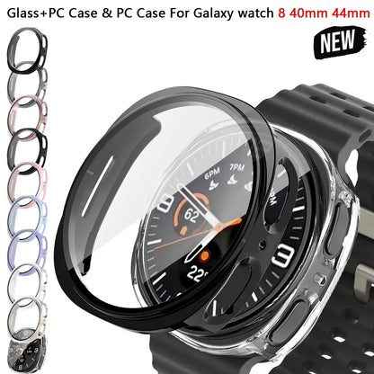 Glass+case For Samsung Galaxy watch 8 40mm 44mm scratch-resistant full-coverage screen protector For Samsung Galaxy watch8 Cover