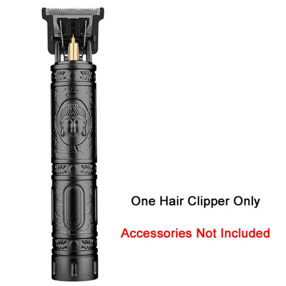 Rechargeable Mens T9 Carving Hair Clipper Vintage Portable USB Cleaning Barber Professional Hair Cutting Machine Beard Trimmer