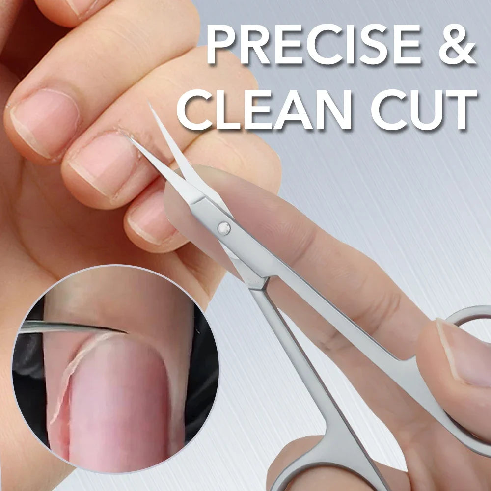 1Pcs Russian Cuticle Scissors Nipper Dead Skin Scissors Stainless Steel Manicure ools Portable Exfoliating Nail Trimmer