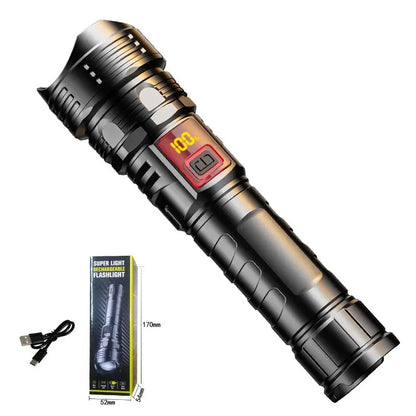 USB Rechargeable LED Flashlight Bright High Lumens,Zoomable Waterproof Torch,Portable Handheld Light for Outdoor Camping Hiking