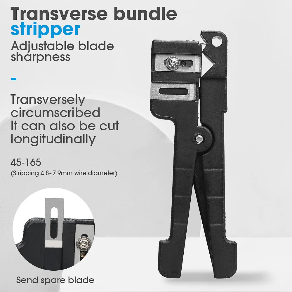 45-162 45-163 45-165 Fiber Optic Stripper Coaxial Cable Stripper Optical Cable Slitter Wire Stripper Tool Beam Tube Stripper