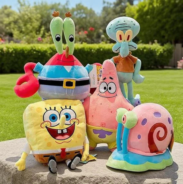 Anime Plushie Doll Spongebob Peluches Doll Squarepants Patrick Star Squidward Eugene Krabs Gary Kawaii Cartoon Stuffed Plush Toy