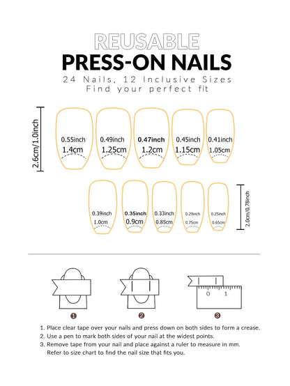 24pcs/set short square fake nails for women cute bride heart white french tips faux ongles y2k press on false nail supplies