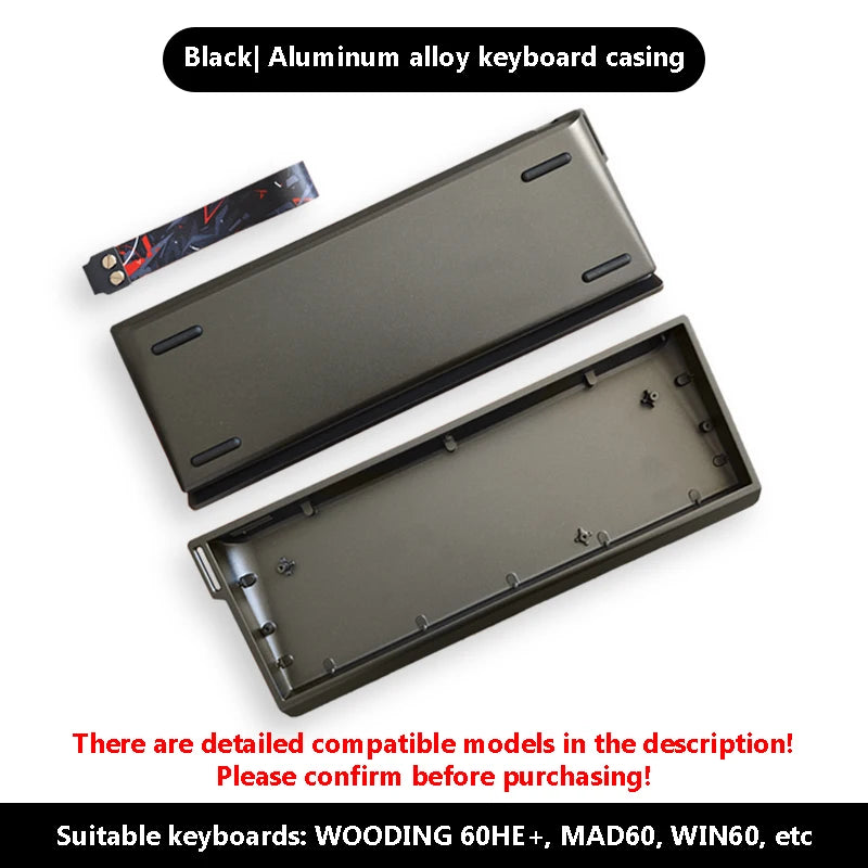 NEW H60 Aluminum Alloy Case Custom CNC Mechanical Keyboard Shell for Wooting MAD60 AULA WIN66 GATERON GT60 Magnetic Keyboard