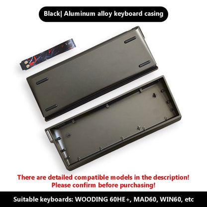 NEW H60 Aluminum Alloy Case Custom CNC Mechanical Keyboard Shell for Wooting MAD60 AULA WIN66 GATERON GT60 Magnetic Keyboard