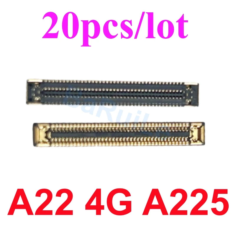 20pcs USB Charging FPC Connector on Mother Board For Samsung  A31 A71 A72 A52 A53 A22 A12 A02S A05 A40 A70 Charger Plug on Board