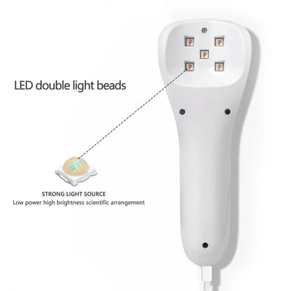 LINMANDA Handheld UV LED Nail Lamp USB Rechargeable Mini Manicure Lamp Nail Dryer With 5 Lamp Beads Quick Drying Gel Nail Polish