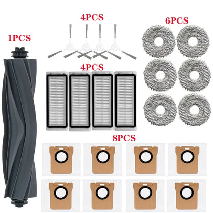 Compatible For Dreame Bot L20 Ultra / X20 Pro / L30 Ultra Replacement Parts Accessories Main Side Brush Hepa Filter Mop Dust Bag