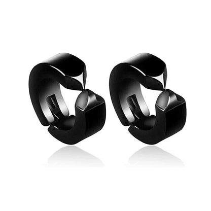 2pcs Anime Chainsaw Man Yoshida Hirofumi Cosplay Ear Clip Earrings Women Men Punk Black No Pierced Fake Ear Circle Pop Jewelry