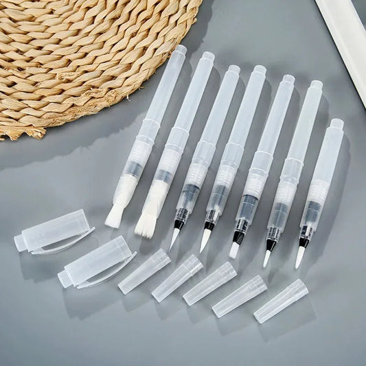 7Pcs Refillable Watercolor Brush Pens - Watercolor Painting Set with Fine Tip, Portable Water Brush Pens for Artists & Beginners